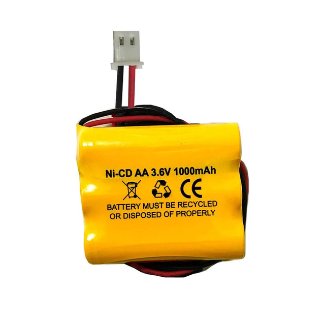 Emergency Light and Exit Sign battery replaces D-AA1000, Reverse version, 3.6V 1000Mah Emergency Lighting BB Generic