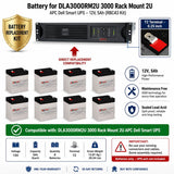 Dla3000rm2u 3000 Rack Mount 2u Apc Dell Smart UPS Battery, 8 x 12V 5Ah UPS Batteries CB Range