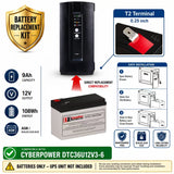 Cyberpower DTC36U12V3-6 UPS Battery Replacement – 12V 9Ah AGM CB129 UPS Batteries CB Range