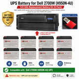 Batteries pour Dell 2700W (H950N-4U), 8 x 12V, 9AH - 108Wh