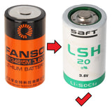 Fanso D Size, ER34615M equivalent replacement - Saft Lsh20 3.6v D Size Lithium Battery 3.6v Saft Batteries Saft Lithium Batteries