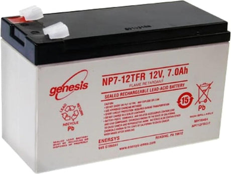 EnerSys NP7-12TFR 12V 7Ah AGM Battery with F2 Terminal Sealed Lead Acid (Special) Enersys