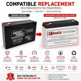 6V, 12Ah, replacement battery for Energy Power Ep-sla6-12t2 with F2 terminals Sealed Lead Acid CB Generic