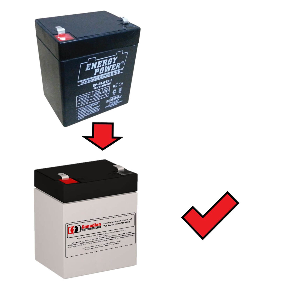 12V, 5.2Ah, replacement battery for Energy Power Ep-sla12-5.2 with F1 terminals Sealed Lead Acid CB Generic