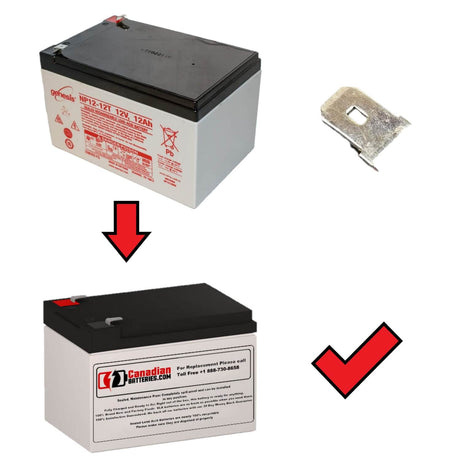 12V, 12Ah, replacement battery for Enersys Np12-12T with F2 terminals Sealed Lead Acid CB Generic