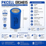 Generic Er34615, D Size, Battery, Li-socl2, 3.6v, 19ah ER34615 CB Range