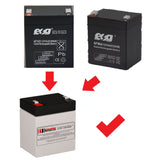 12V, 5Ah, replacement battery for Esg 6fm5 with F1 terminals Sealed Lead Acid CB Generic