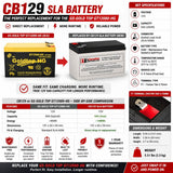 Replacement GS-Gold Top GT12080-HG Sealed Lead Acid Battery Upgrade Sealed Lead Acid CB Generic