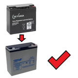 GS Yuasa TEV12210 Replacement Battery 12V 22Ah AGM Sealed Lead Acid CB Generic
