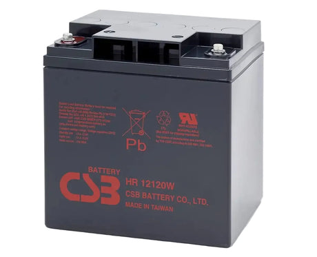 CSB HR 12120W 12V 120W High-Rate AGM Battery for UPS & Standby Power Sealed Lead Acid CSB