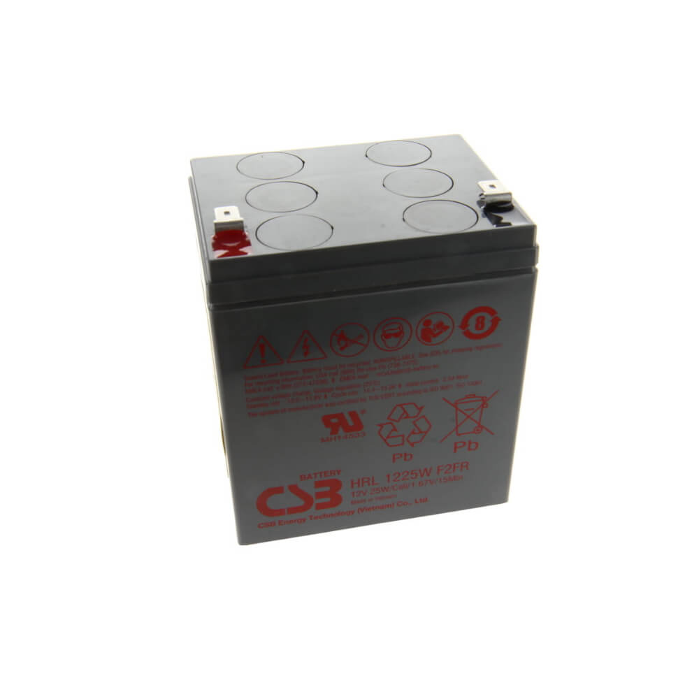 CSB HRL1225W Battery, 12V, 25W 5.8Ah with F2 terminals Sealed Lead Acid (Special) CSB