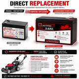 Honda HRX217K6 HZA Lawn Mower Replacement Battery – 12V 3.6Ah AGM SLA F2/T2 Sealed Lead Acid CB Range