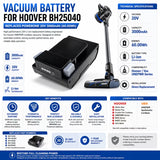 Vacuum battery for Hoover, Bh25040 Replaces Powerone 20v, 3000mah - 60.00wh Vacuum Cameron Sino Technology Limited
