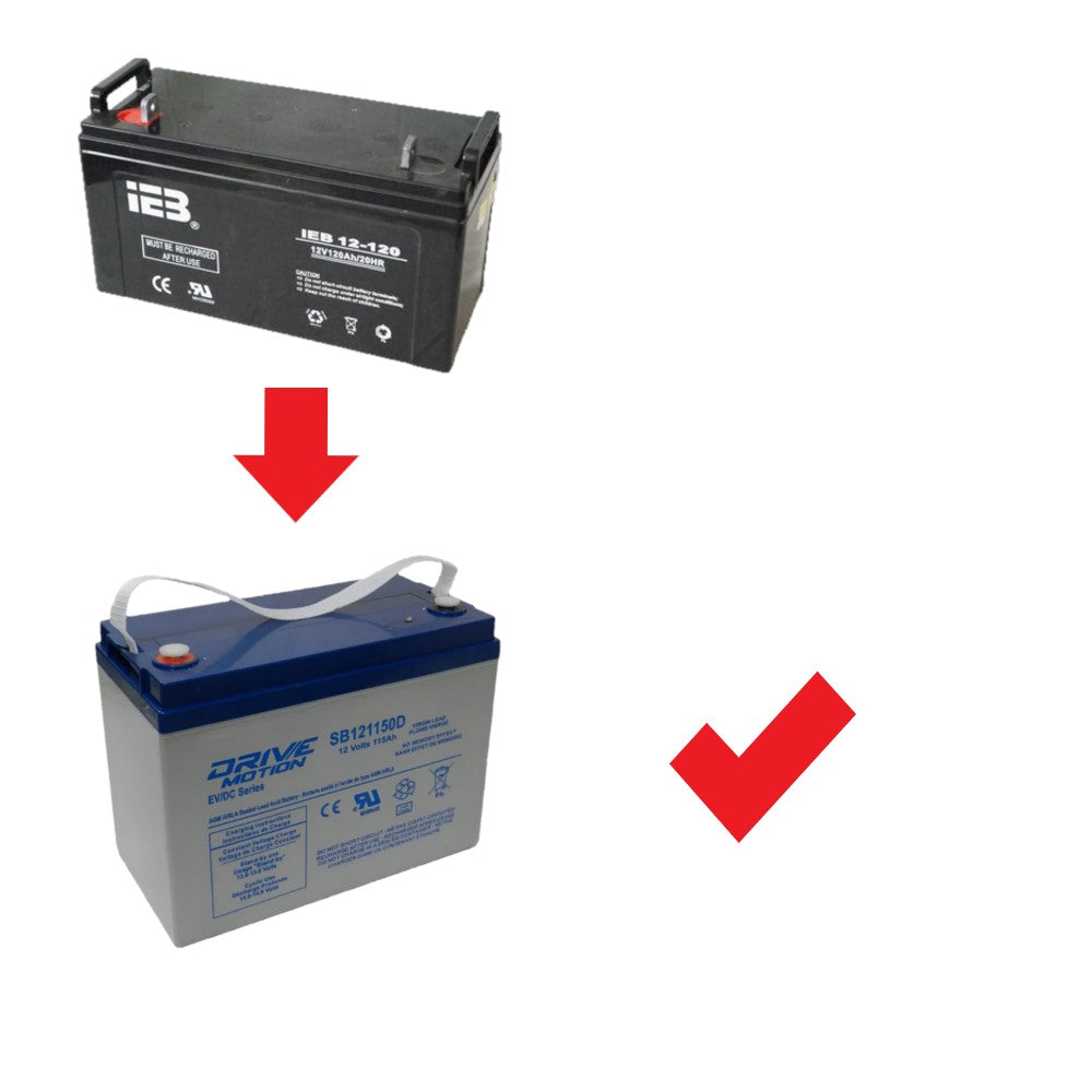 IEB 12v 120 ah replacement battery AGM Deep Cycle Battery (Type 31) Sealed Lead Acid DriveMotion
