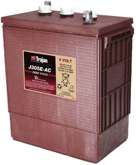 Trojan J305E-AC Deep Cycle Battery — 6V 305Ah (Flooded Lead Acid) Sealed Lead Acid Trojan