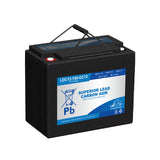 Leoch LDC12-150-GC12 — 12V 150Ah Lead Carbon AGM Deep Cycle Battery (GC12 Size) Sealed Lead Acid Leoch