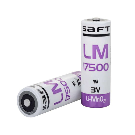 Saft LM17500 A Size 3V Lithium Cylindrical Battery Cell, Intrinsically Safe Design Saft Batteries Saft Lithium Batteries