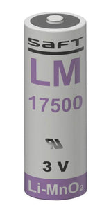 Saft LM17500 A Size 3V Lithium Cylindrical Battery Cell, Intrinsically Safe Design Saft Batteries Saft Lithium Batteries