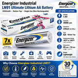 LN91 Energizer Aa Industrial Lithium Battery 1.5v Extra Long Runtime 3000mah - Non Rechargeable Other Energizer
