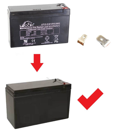 Leoch CPS5.5-12, LP12-5.0 replacement battery, 12v, 6.0ah Sealed Lead Acid CB Range