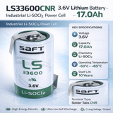 Opposite-tabbed D-size 3.6v 17000mah Saft Ls33600 Battery Saft Batteries Saft Lithium Batteries