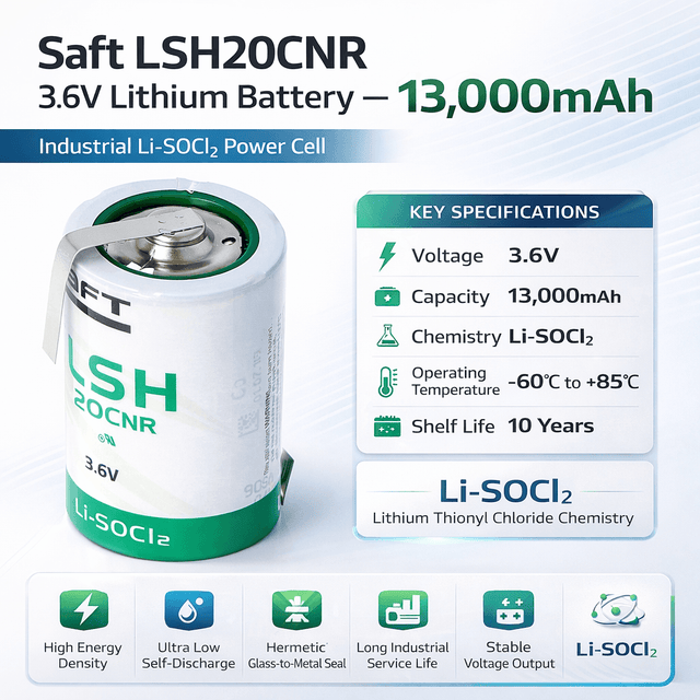 Opposite Tabs D-size 3.6v 13000mah Saft Lsh20 Battery Saft Batteries Saft Lithium Batteries