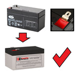 12V, 1.2Ah, replacement battery for Landport Lp12-1.2 with F1 terminals Sealed Lead Acid CB Generic
