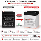 Leoch DJW12-5.0 Replacement Battery 1 Pack 12V 5Ah Sealed Lead Acid CB Generic