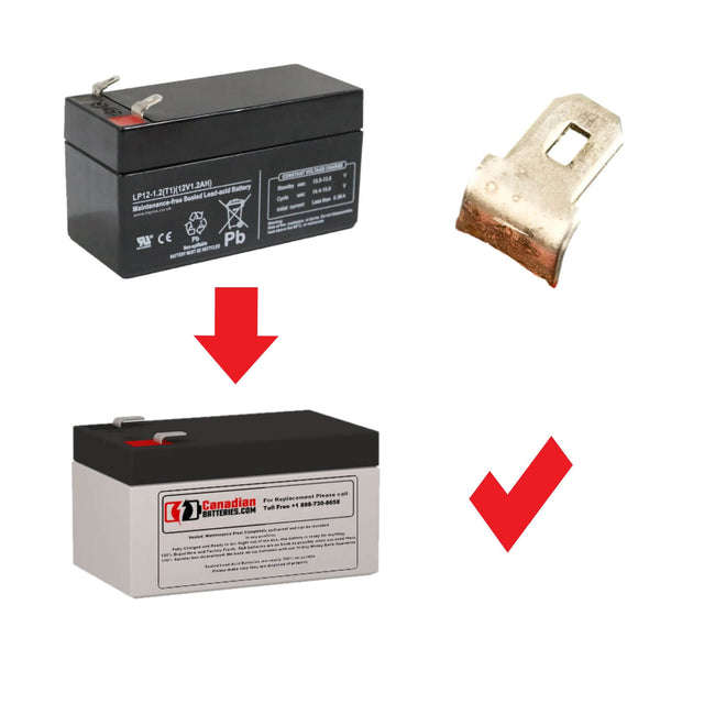 12V, 1.2Ah, replacement battery for Leoch Lp12-1.2 with F1 terminals Sealed Lead Acid CB Generic