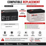 12V, 1.2Ah, replacement battery for Leoch Lp12-1.2 with F1 terminals Sealed Lead Acid CB Generic