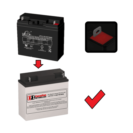 12V, 15Ah, batterie de remplacement pour Leoch Lp12-15 avec bornes NB Acide Plomb Scellé CB Générique