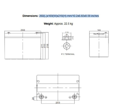 Leoch 6-EVF-80, 12v 80ah Ev/dc Series replacement Sealed Lead Acid Battery Sealed Lead Acid DriveMotion