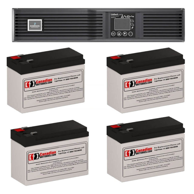 Liebert GXT4-1500RT120 UPS System, Battery Cartridge 4 X 12v 9ah UPS Batteries CB Range