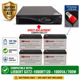 Liebert Gxt2-1000rt120 UPS Battery Replacement Kit 12V 7Ah 4 Pack UPS Batteries CB Range