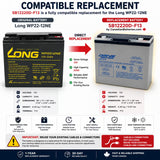 12V, 22Ah, replacement battery for Long Wp22-12ne with F13 terminals Sealed Lead Acid CB Generic