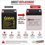 Long WP5-12SHRF2 Replacement Battery 12V 5Ah AGM F2 Sealed Lead Acid CB Generic