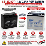 Magnavolt Sla12-20 Replacement Battery 12V 22Ah AGM Threaded NB Sealed Lead Acid CB Generic
