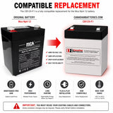 12V, 4Ah, replacement battery for Mca Np4-12 with F1 terminals Sealed Lead Acid CB Generic