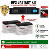 Minuteman Pro1000rt UPS Battery Replacement Kit 12V 9Ah x2 UPS Batteries CB Range