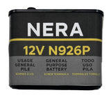 NERA N926P, 12 Volt screw terminal lantern battery (Replaces discontinued Rayovac 926) Alarm System BB Generic