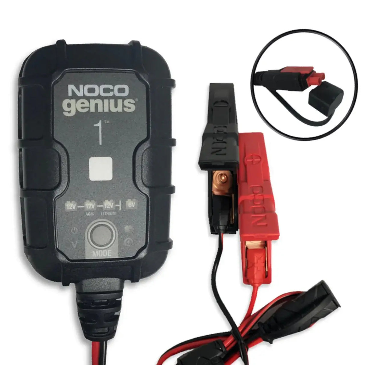 NOCO GENIUS1 1A Smart Battery Charger – 6V & 12V Maintainer for AGM, Lithium, Automotive, Motorcycle & RV Chargers, Boosters,Testers Noco Genius Chargers