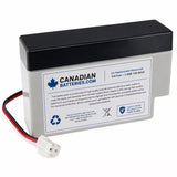 12V, 0.8Ah, battery for AlarmForce Home Alarm Compatible, with J2/JST terminals Sealed Lead Acid (Special) CB Generic