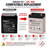 Neata Nt12-5.0 Replacement Battery 12V 5Ah AGM F2 | 60Wh Sealed Lead Acid CB Generic