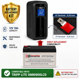 Tripp Lite Omni900LCD UPS Battery Replacement 12V 7Ah AGM 1 Pack UPS Batteries CB Range
