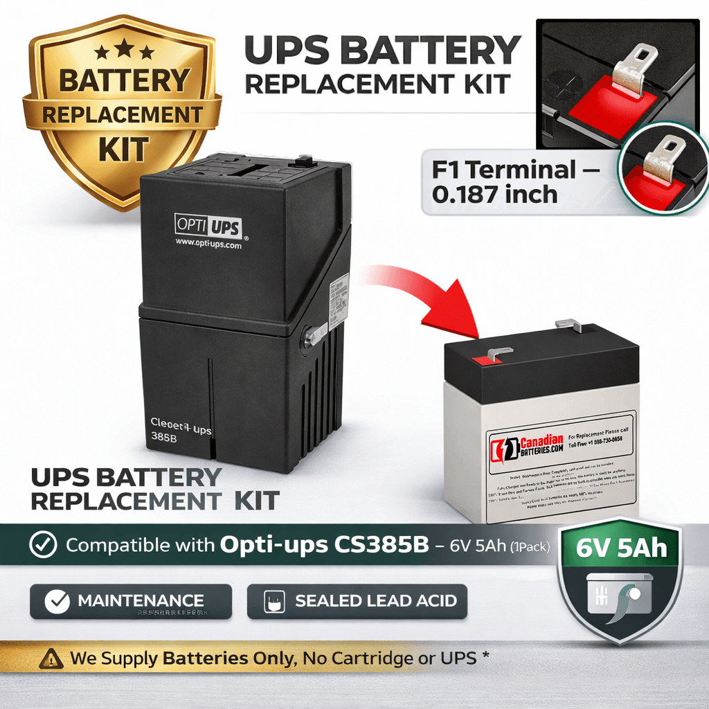Battery For Opti-UPS Cs385b UPS, 1 X 6v, 5ah - 30wh UPS Batteries CB Range