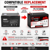 Batterymart SLA-12V12-NB Replacement Battery 12V 12Ah AGM Sealed Lead Acid (Special) CB Range