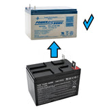 Briggs and Statton, 7600188YP, CTN12-12NB, 12 Volt 12Ah, Nut & Bolt style battery Sealed Lead Acid Power-Sonic