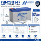 Powersonic Psh-1280fr Sealed Lead Acid Battery 12v 8.5ah Sealed Lead Acid (Special) Power-Sonic