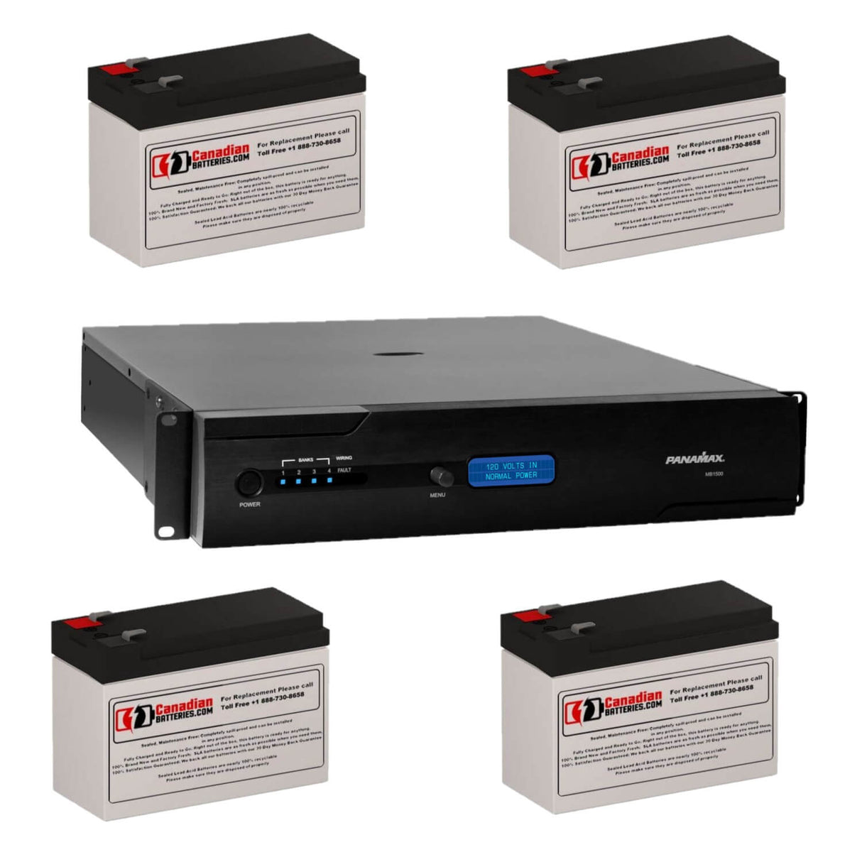 Batteries de rechange pour UPS Panamax 1500VA MB1500, 4 X 12v 9ah Batteries UPS Gamme CB