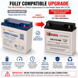Powersonic PS-12170 Replacement Battery 12V 18Ah AGM NB Sealed Lead Acid CB Generic